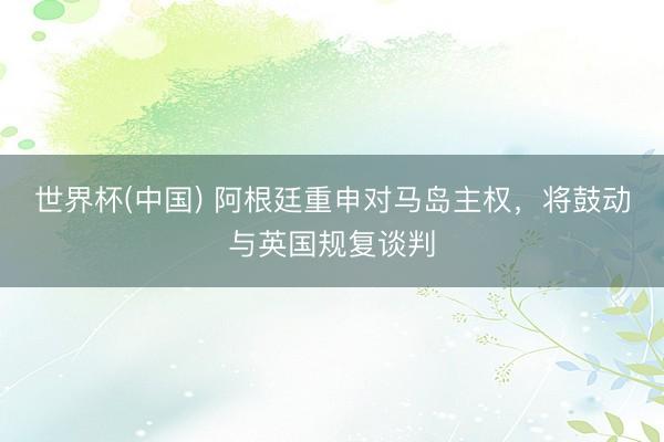 世界杯(中国) 阿根廷重申对马岛主权，将鼓动与英国规复谈判
