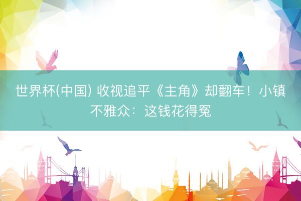 世界杯(中国) 收视追平《主角》却翻车!小镇不雅众:这钱花得冤